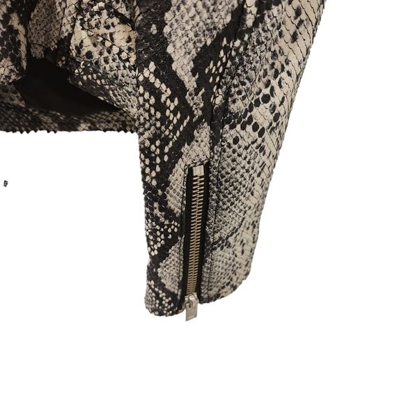 IRO Ashville snakeskin leather moto jacket size 8 - Picture 5 of 7